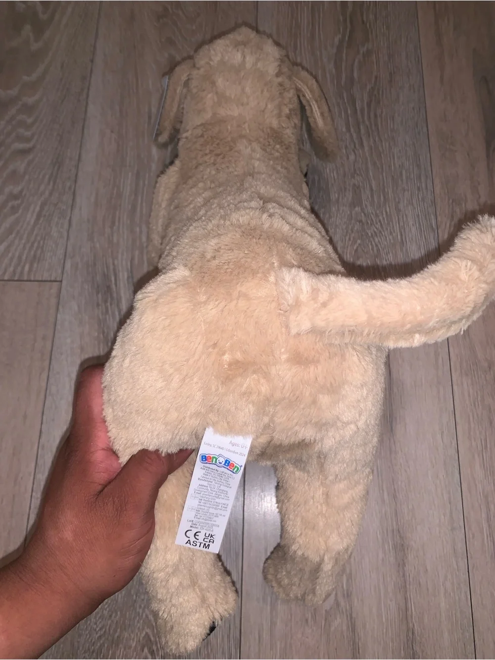 BenBen Puppy Dog Tan Brown Floppy Plush Stuffed Animal Lab Golden Retriever
